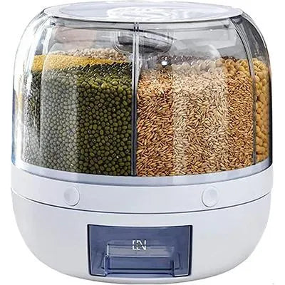 360° Rotating Rice Dispenser for Kitchen Organization