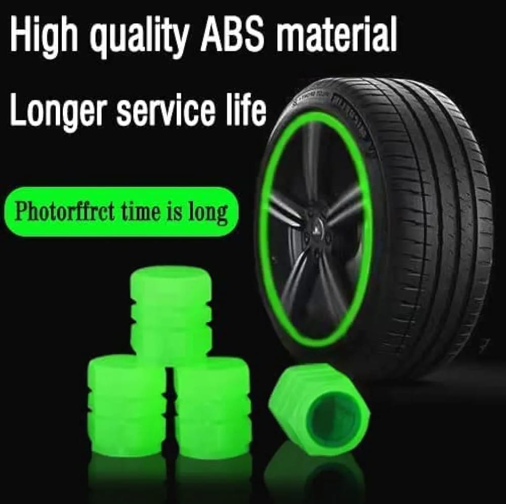 Glow in the Dark Tire Valve Caps ✅