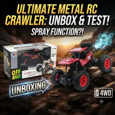 Ultimate Metal 4WD RC Crawler with Integrated Spray Function