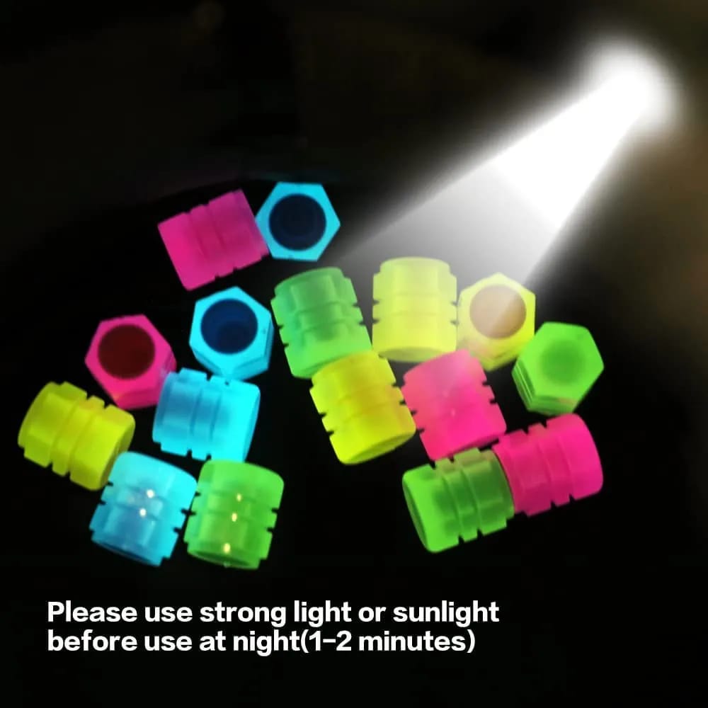 Glow in the Dark Tire Valve Caps ✅
